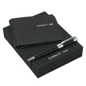 Set Cerruti 1881 : Portefeuille + Stylo avec logo