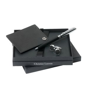 Set Christian Lacroix : Boutons de manchette + Porte-cartes + Stylo pour entreprise