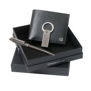 Set Christian Lacroix : Clé USB + Portefeuille-cartes + Stylo promotionnel