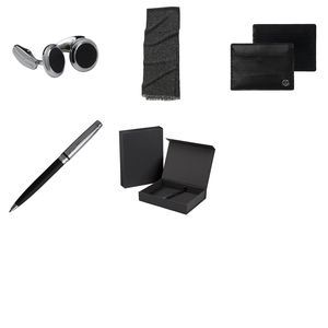 Set Christian Lacroix : Echarpe + Boutons de manchette + Porte-cartes + Stylo promotionnel 1