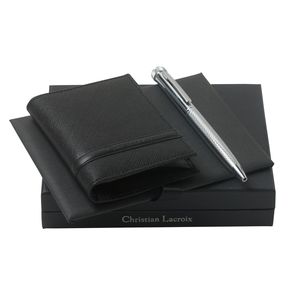 Set Christian Lacroix : Porte-cartes + Stylo avec logo