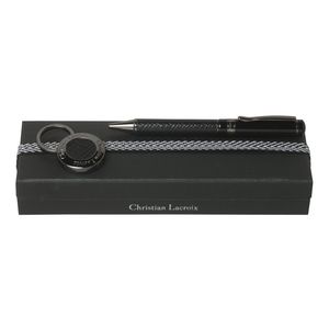 Set Christian Lacroix : Porte-clefs + Stylo avec logo 2