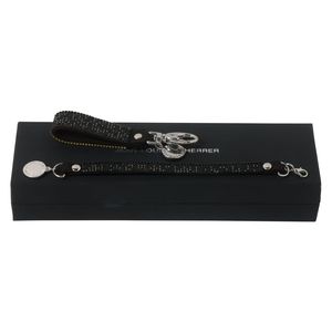 Set Jean-Louis Scherrer : Accroche-clefs + Bracelet avec logo