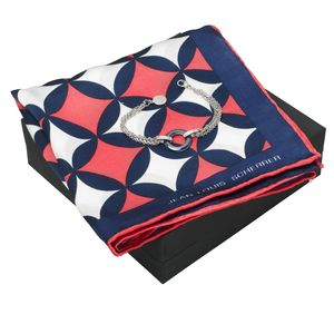 Set Jean-Louis Scherrer : Foulard + Bracelet avec logo