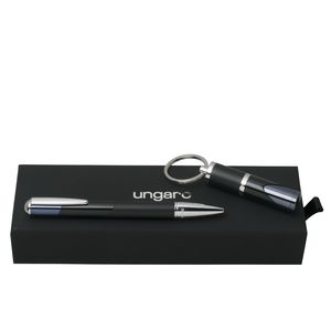 Set Ungaro : Porte-clefs + Stylo personnalisé