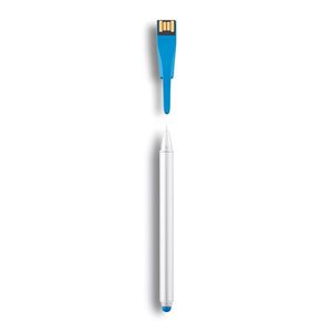 Stylet et clé USB Point | 01 tech pen Bleu 3